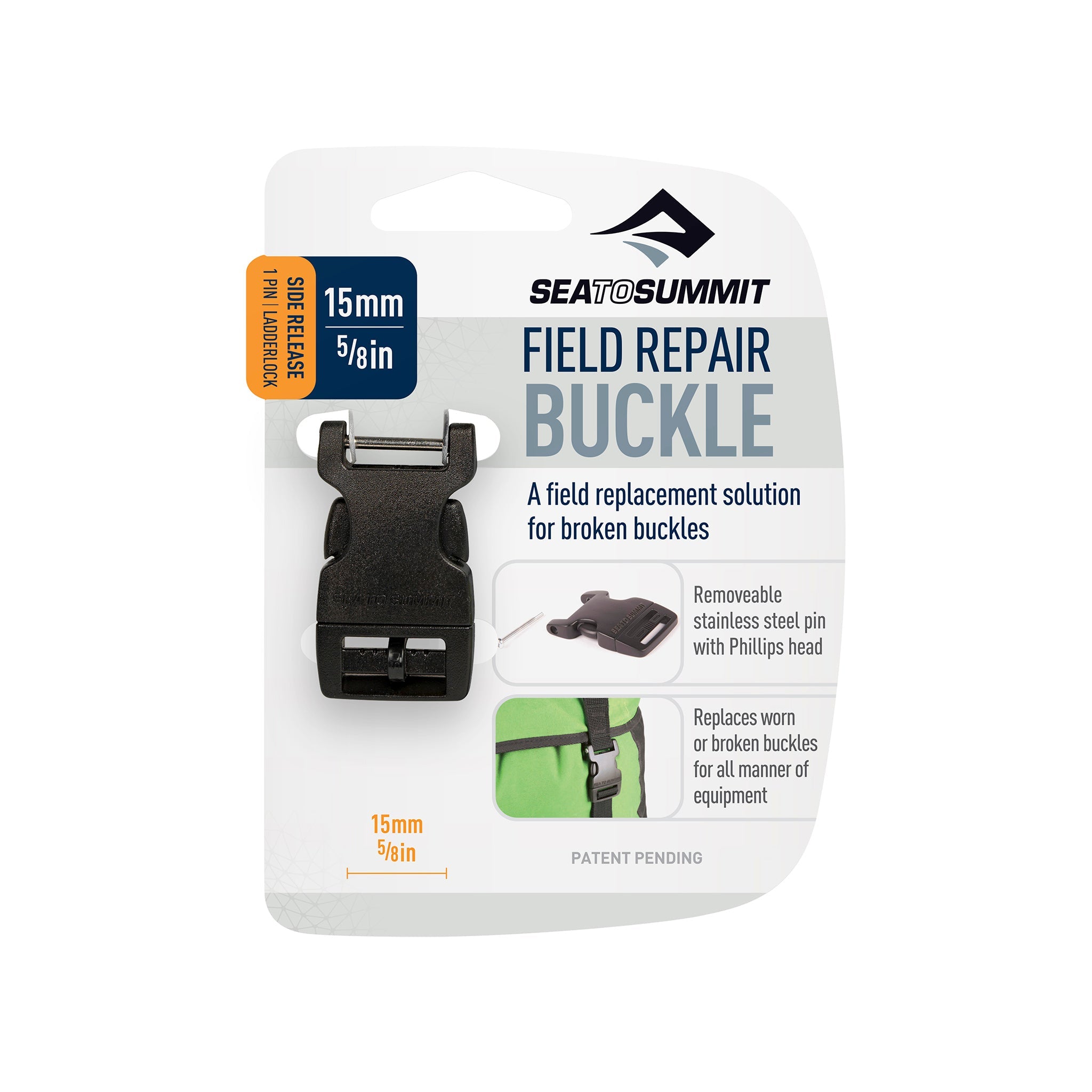 Side Release Field Repair Buckle mit abnehmbarer Pin (wie neu)