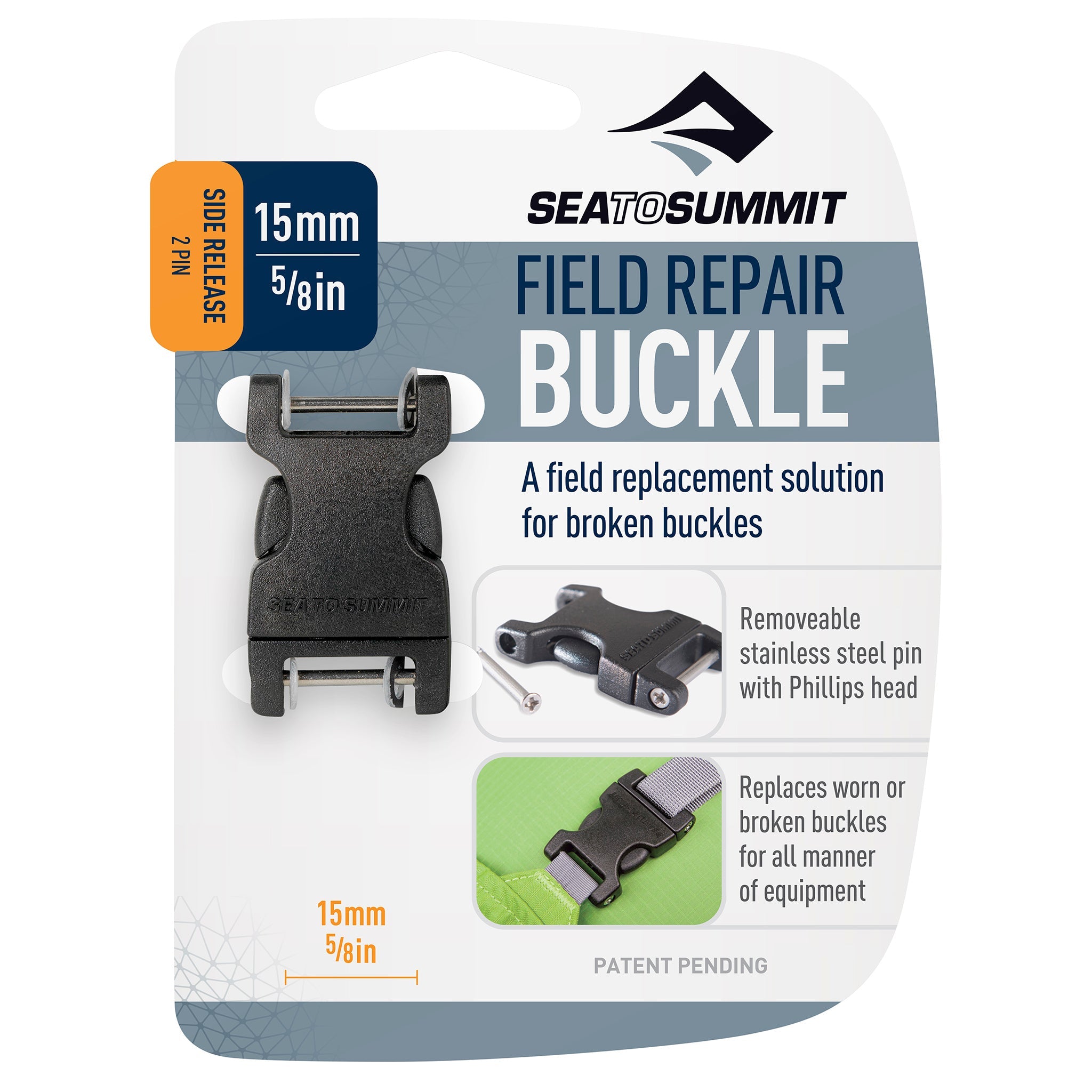 Side Release Field Repair Buckle mit abnehmbarer Pin (wie neu)
