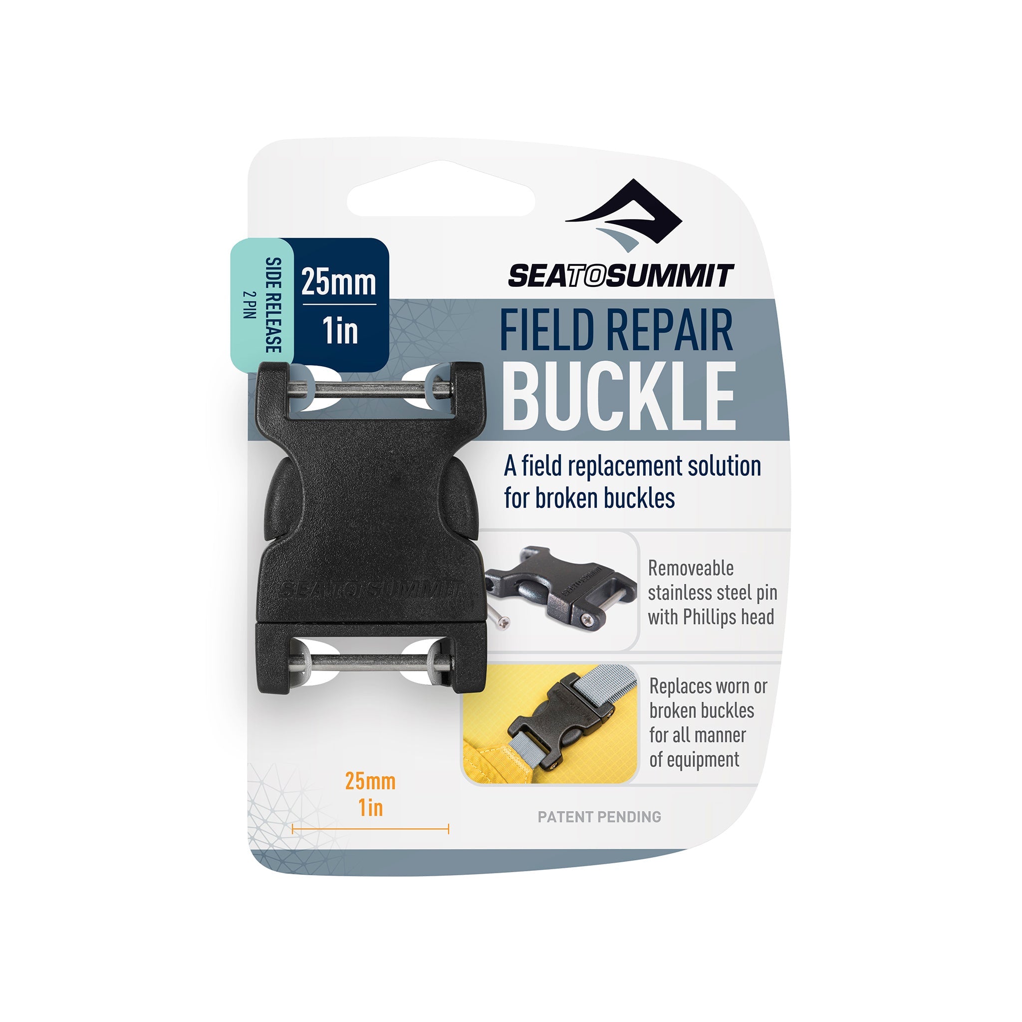 Side Release Field Repair Buckle mit abnehmbarer Pin (wie neu)