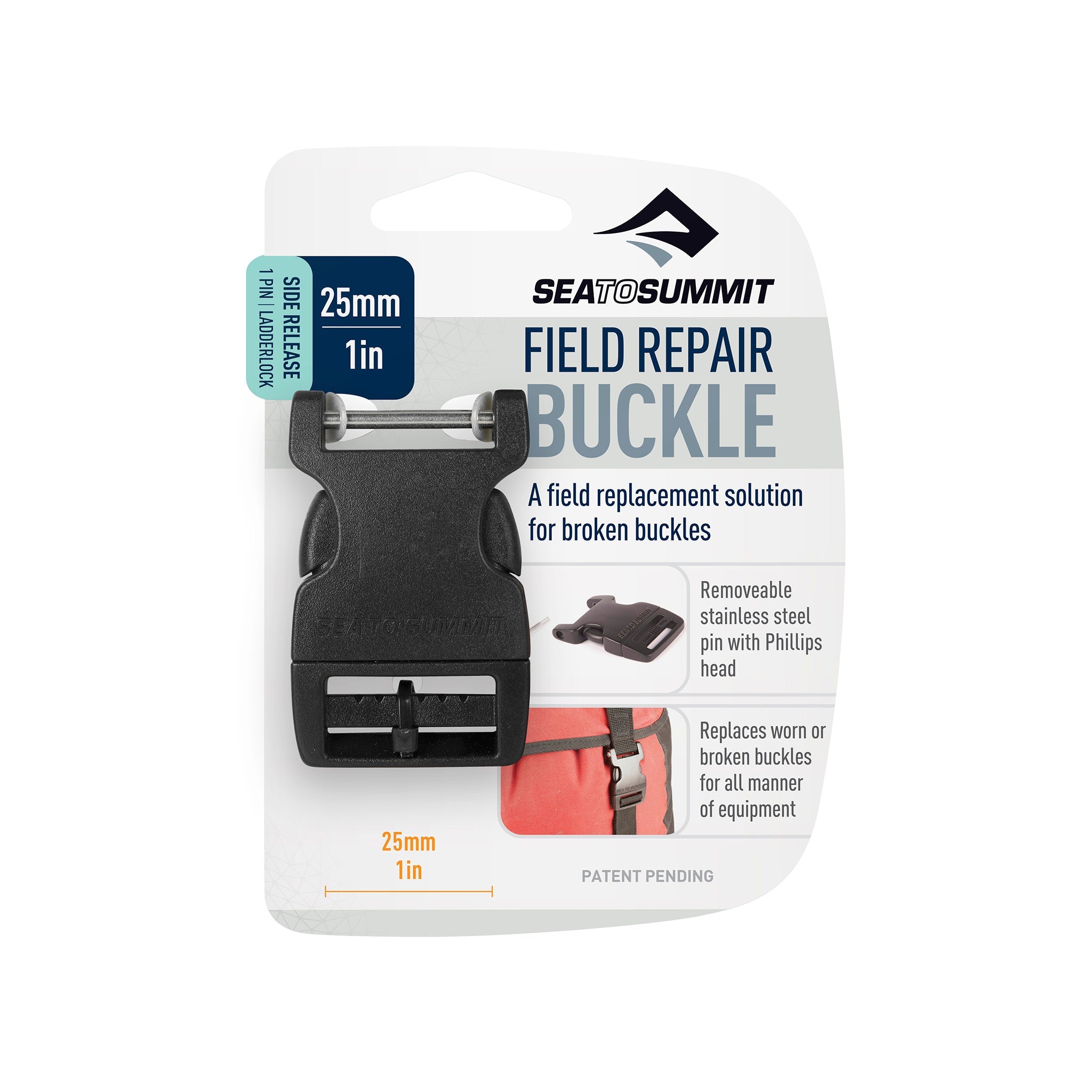 Side Release Field Repair Buckle mit abnehmbarer Pin (wie neu)