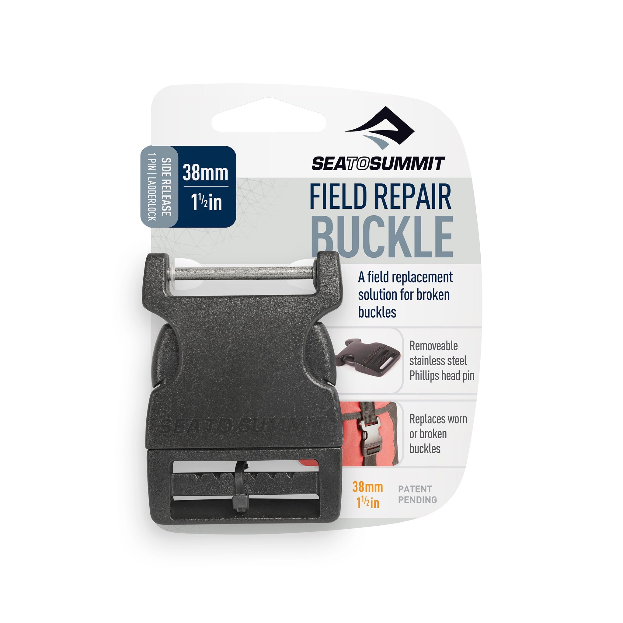 Side Release Field Repair Buckle mit abnehmbarer Pin (wie neu)