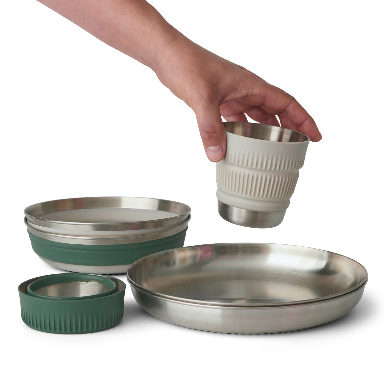 Detour Edelstahl Collapsible Dinnerware Set - [6 Stück]