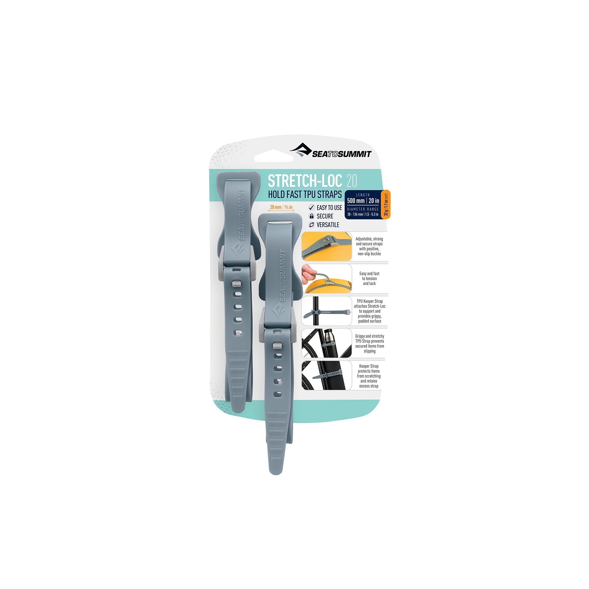 Stretch-Loc TPU Strap 20mm [2 Packung] - Vergangene Saison