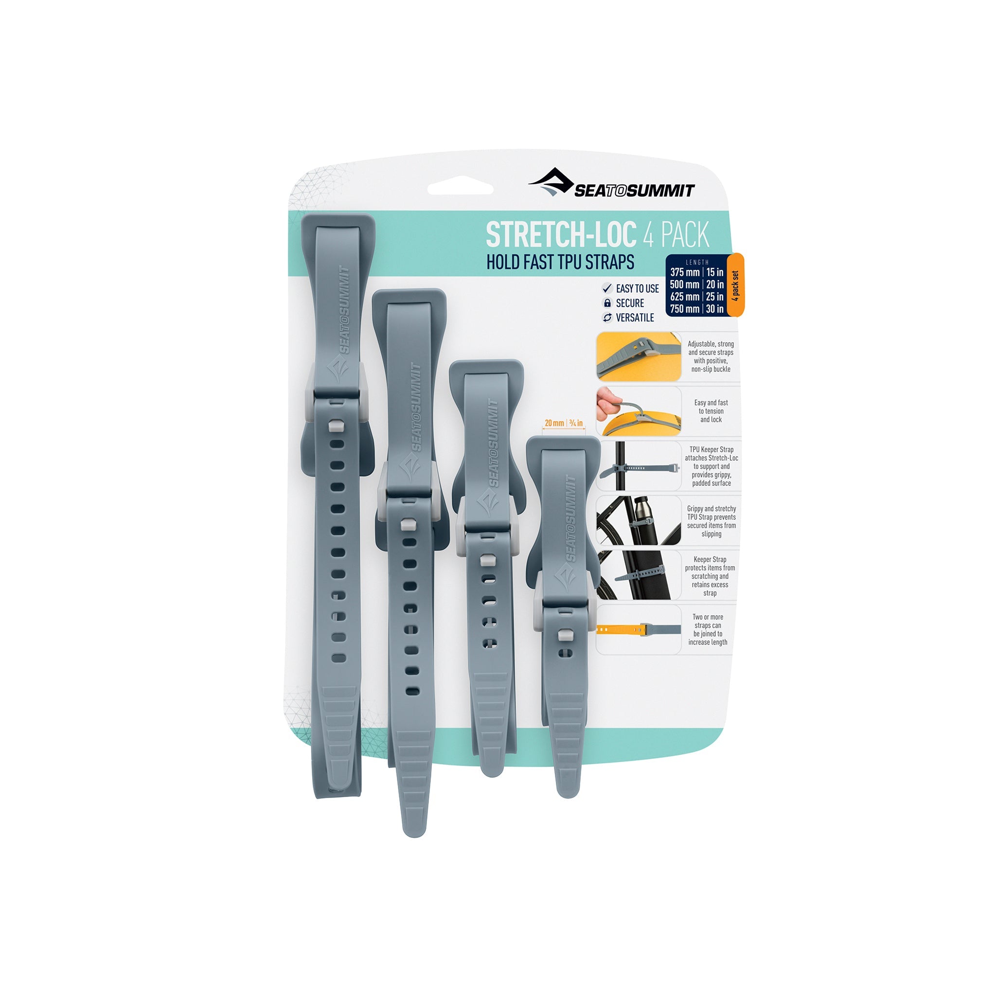 Stretch-Loc TPU Straps [4 Packung] - Letzte Saison