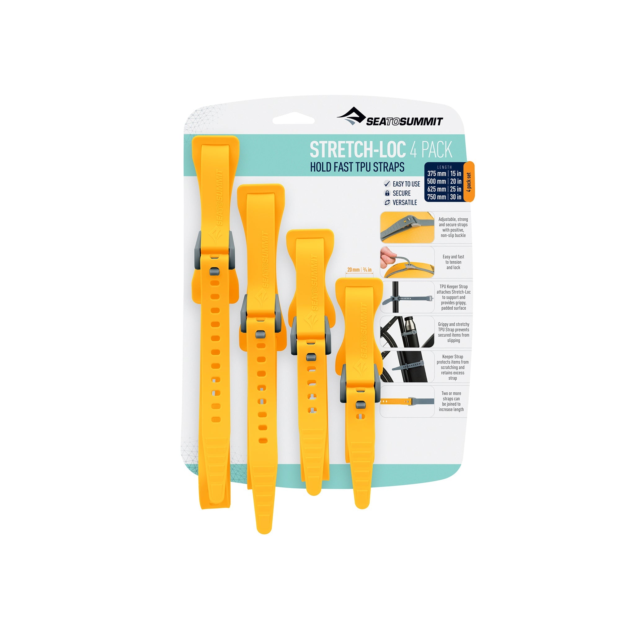 Stretch-Loc TPU Straps [4 Packung] - Letzte Saison