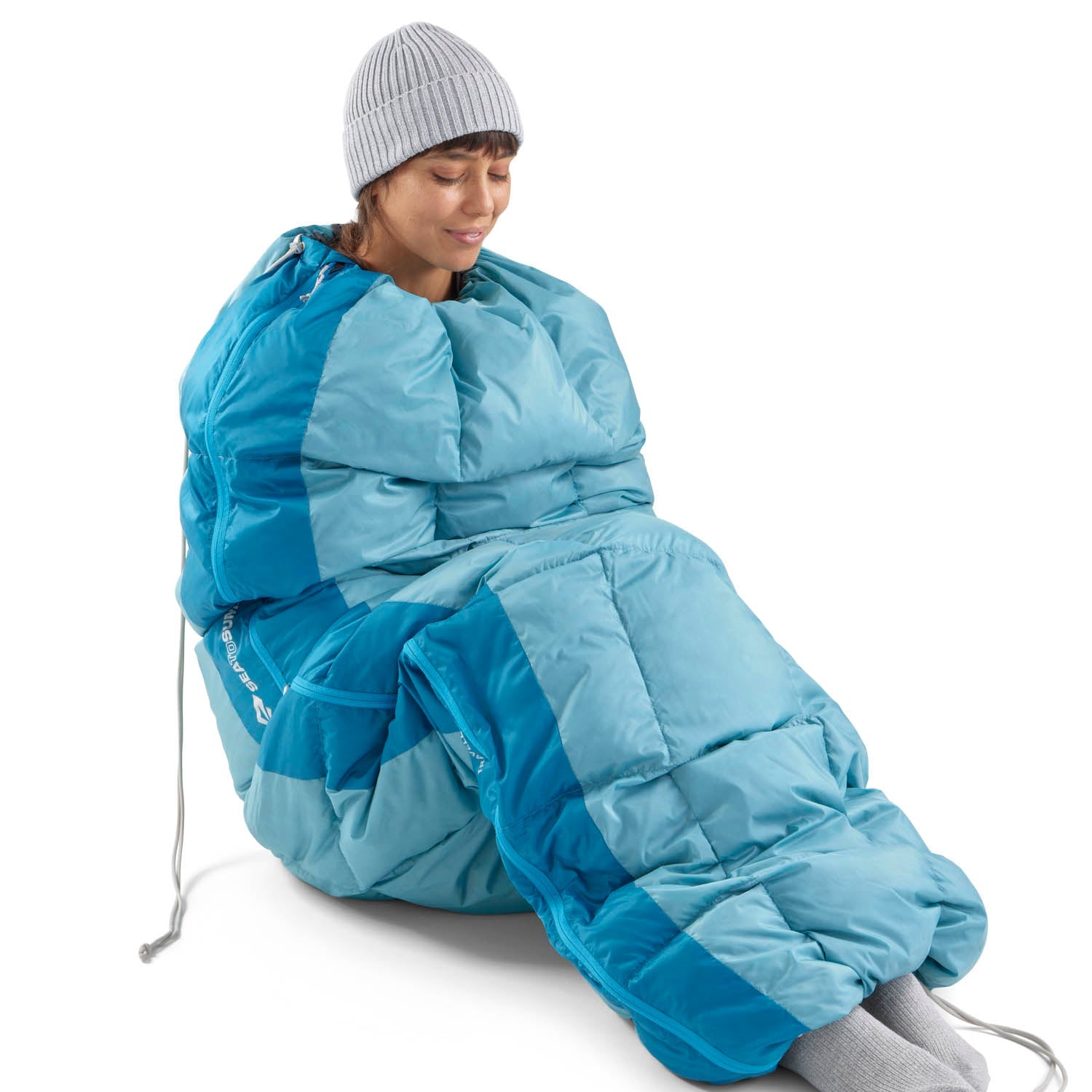Reisender im Schlafsack