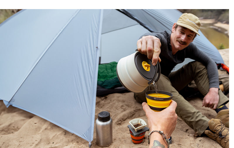 Frontier Ultraleichte kollabierbare Kessel Koch-Set mit Tassen